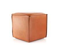 Pouf cuir de vachette châtain Pouf cuir de vachette châtain