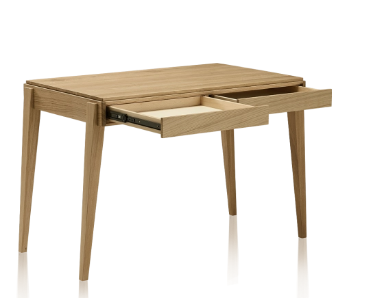 Bureau scandinave en chêne teinte naturelle L120 cm