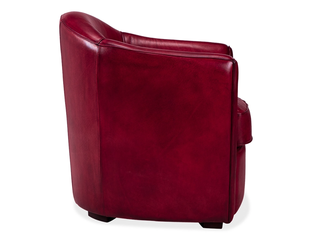 Fauteuil club cuir rouge carmin Fauteuil club cuir rouge carmin