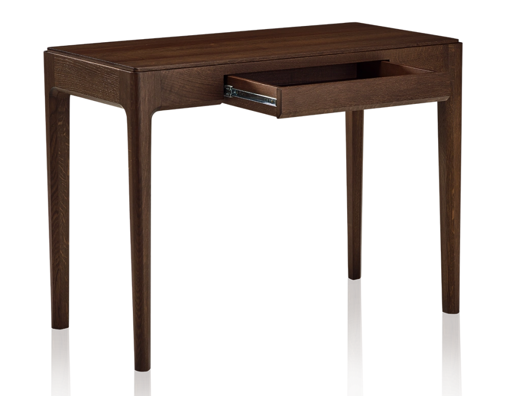 Bureau design en chêne teinte marron foncé L100 cm Bureau design en chêne teinte marron foncé L100 cm