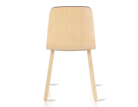 Upholstered oak designer chair natural wood stain, anthracite grey fabric seat Upholstered oak designer chair natural wood stain, anthracite grey fabric seat