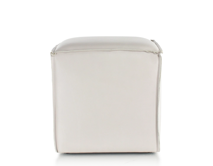 Pouf cuir de vachette gris perle Pouf cuir de vachette gris perle
