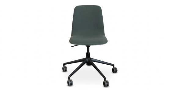 Office chair with 5 branches assise tissu bi couleur vert