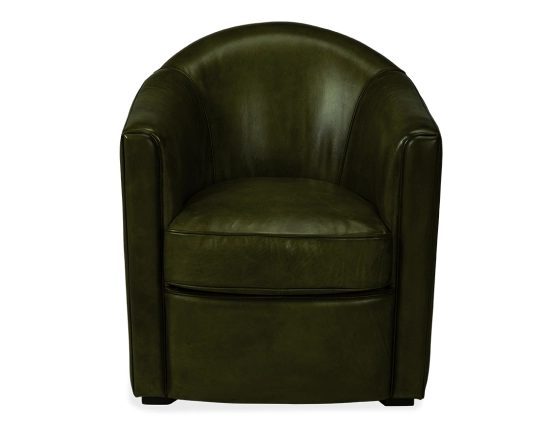 Fauteuil club cuir vert olive