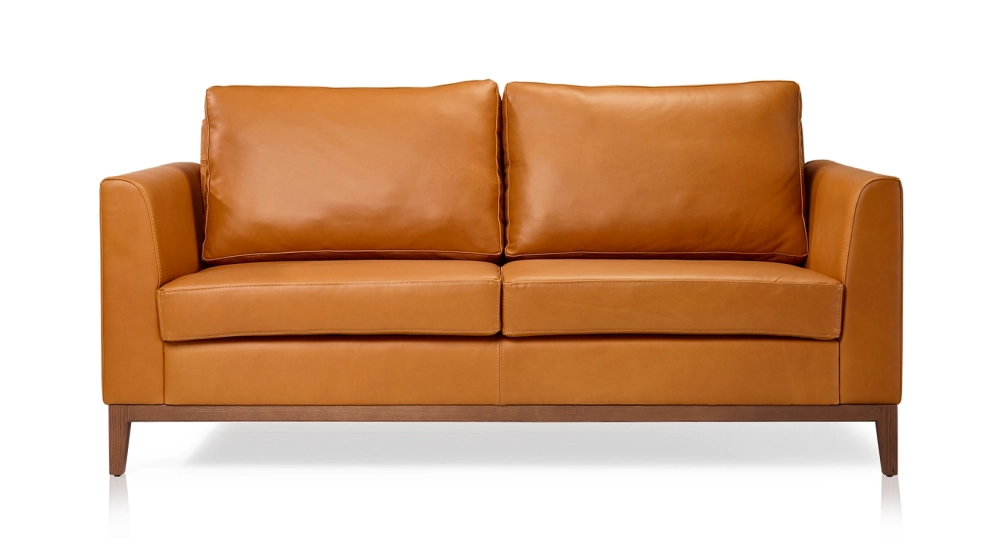 Canapé design 2,5 places cuir caramel Canapé design 2,5 places cuir caramel