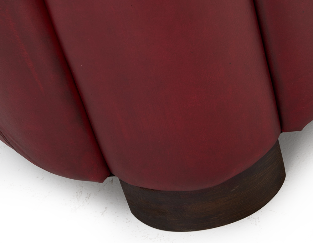 Leather club armchair carmine red Leather club armchair carmine red