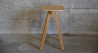 Tabouret de bar en chêne H60 cm bois teinte naturelle