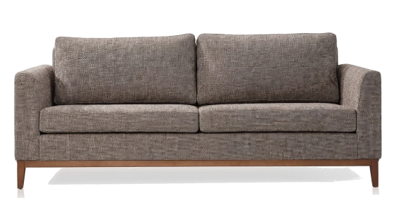 Canapé design 3 places tissu chiné marron