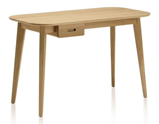 Bureau scandinave en chêne teinte naturelle L150 cm