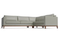 Canapé d'angle 6 places avec angle droit plus long cuir gris perle (2g - a - 3d) Canapé d'angle 6 places avec angle droit plus long cuir gris perle (2g - a - 3d)