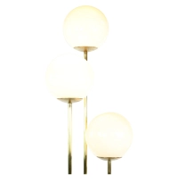 Lampadaire à globes en verre doré Lampadaire à globes en verre doré