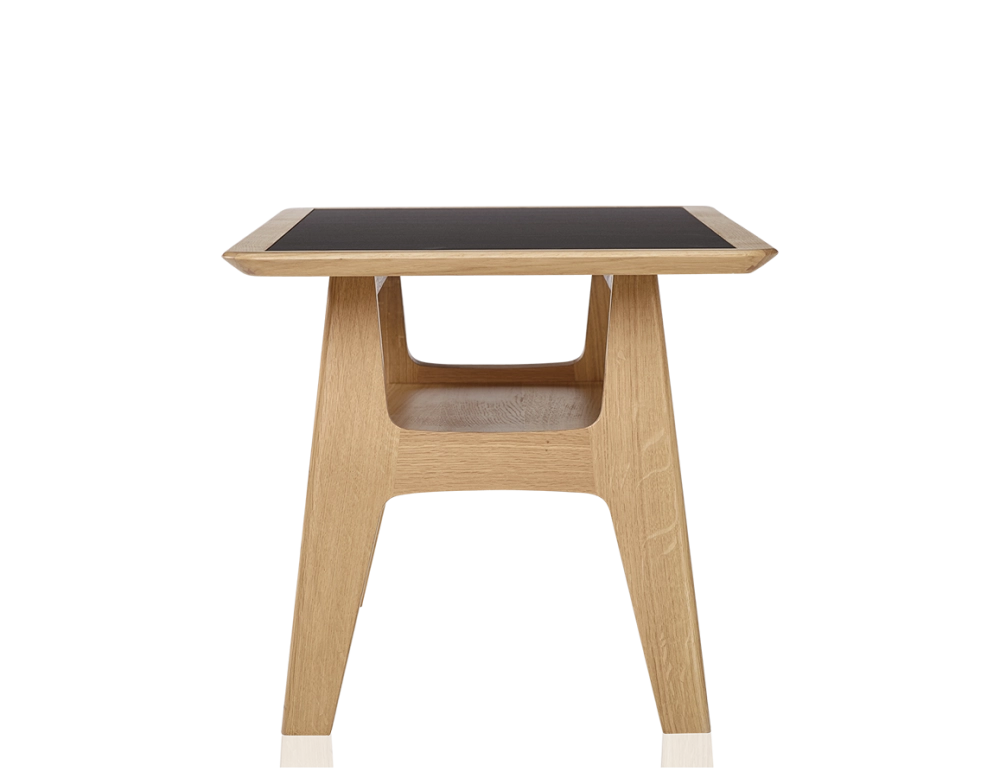 Table basse rectangulaire en chêne et céramique avec bois teinte naturelle plateau céramique noir unie 100x50 cm Table basse rectangulaire en chêne et céramique avec bois teinte naturelle plateau céramique noir unie 100x50 cm