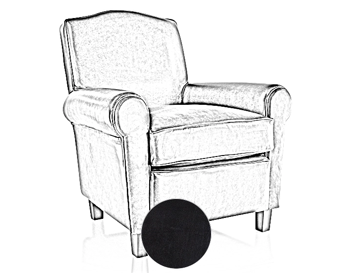 Fauteuil club cuir noir Fauteuil club cuir noir
