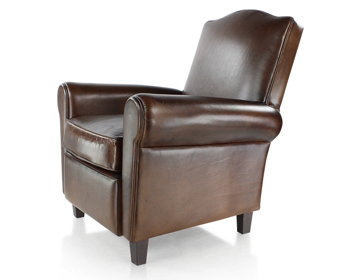 Leather club armchair dark brown Leather club armchair dark brown