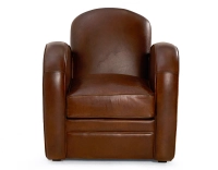Fauteuil club cuir marron vintage