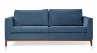 Canapé design 3 places tissu bleu jean