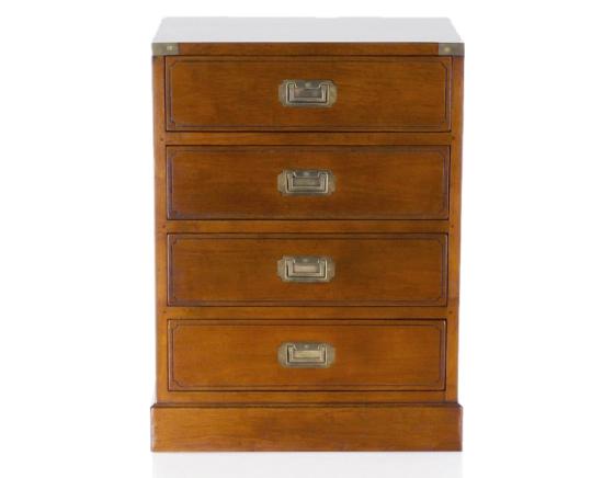 Small model marine chest of drawers cherry-stained wood
