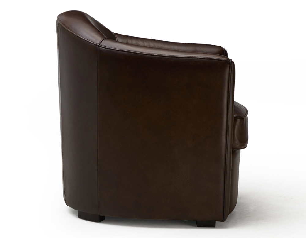 Fauteuil club cuir marron soutenu Fauteuil club cuir marron soutenu