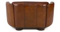 Canapé club cuir 2 places marron vintage Canapé club cuir 2 places marron vintage