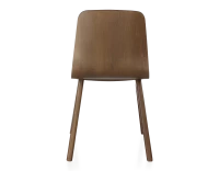 Chaise design en chêne teinte de bois marron foncé