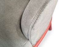 Sillón de diseño tissu velours côtelé vert forêt