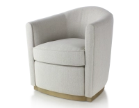 Fauteuil club tissu tissu beige naturel socle bois effet laiton Fauteuil club tissu tissu beige naturel socle bois effet laiton
