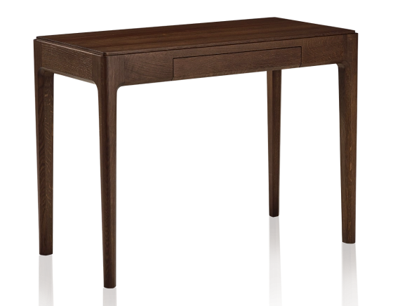 Oak design desk dark brown tint L100 cm