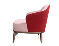 Fauteuil design tissu vieux rose et bordeaux 210x90 cm Fauteuil design tissu vieux rose et bordeaux 210x90 cm