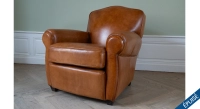 Fauteuil club cuir marron clair Fauteuil club cuir marron clair