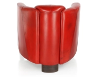 Leather club armchair red Leather club armchair red