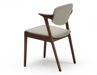 Dark brown stained design chair and natural beige fabric dark brown wood seat natural beige fabric Dark brown stained design chair and natural beige fabric dark brown wood seat natural beige fabric