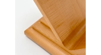 Console art déco double tiroirs bois teinte naturelle