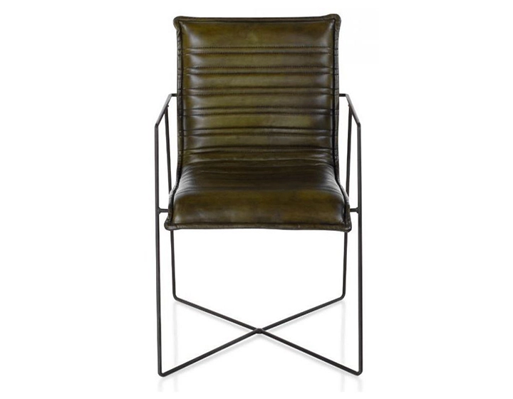Fauteuil de bureau cuir vert olive Fauteuil de bureau cuir vert olive