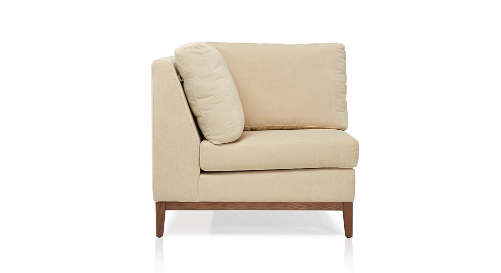 Module d'angle tissu crème Module d'angle tissu crème