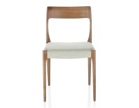 Scandinavian chair walnut-stained wood natural beige fabric seat natural wood stain burgundy fabric seat Scandinavian chair walnut-stained wood natural beige fabric seat natural wood stain burgundy fabric seat