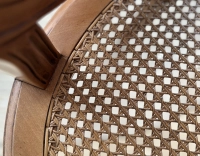 Chaise ancienne style Louis XVI bois teinte ancienne assise et dossier cannés Chaise ancienne style Louis XVI bois teinte ancienne assise et dossier cannés