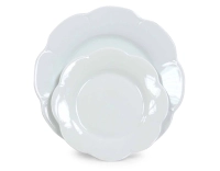 Assiette plate blanche porcelaine de Limoges lot de 6 Assiette plate blanche porcelaine de Limoges lot de 6