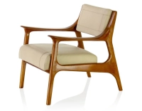 Fauteuil scandinave cuir beige Fauteuil scandinave cuir beige
