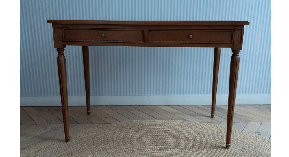 Bureau ancien style Louis XVI plateau bois l110 cm Bureau ancien style Louis XVI plateau bois l110 cm
