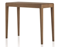 Console extensible en chêne avec 2 allonges teinte noyer 100x50 cm Console extensible en chêne avec 2 allonges teinte noyer 100x50 cm