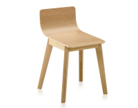 Oak stool H45 cm natural wood stain