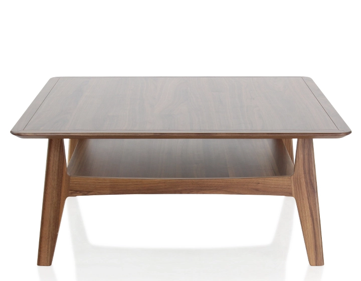 Table basse carrée en noyer teinte naturelle 100x100 cm 100x100 cm Table basse carrée en noyer teinte naturelle 100x100 cm 100x100 cm