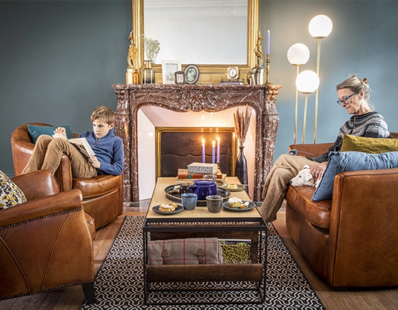 Industrial coffee table natural oak