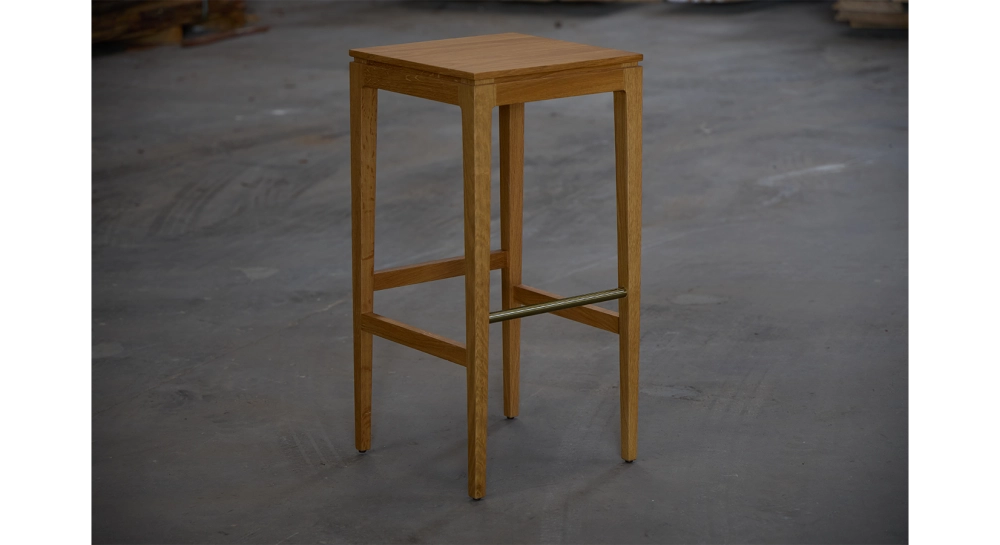 Tabouret de bar design H80 cm bois teinte naturelle assise bois Tabouret de bar design H80 cm bois teinte naturelle assise bois