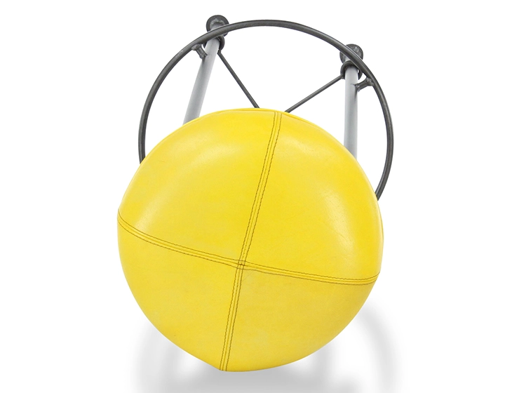 Vintage leather bar stool yellow Vintage leather bar stool yellow