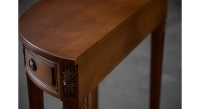 Console ancienne demi-lune style directoire bois teinte ancienne finition antiquaire poussée Console ancienne demi-lune style directoire bois teinte ancienne finition antiquaire poussée