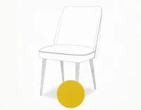 Chaise vintage cuir jaune
