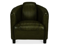 Leather club armchair olive green Leather club armchair olive green