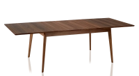 Table extensible en noyer 6 à 10 personnes avec plateau et allonges bois teinte naturelle 140x90 cm Table extensible en noyer 6 à 10 personnes avec plateau et allonges bois teinte naturelle 140x90 cm