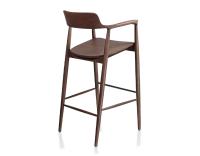 Tabouret de bar h80 cm bois teinte noyer Tabouret de bar h80 cm bois teinte noyer